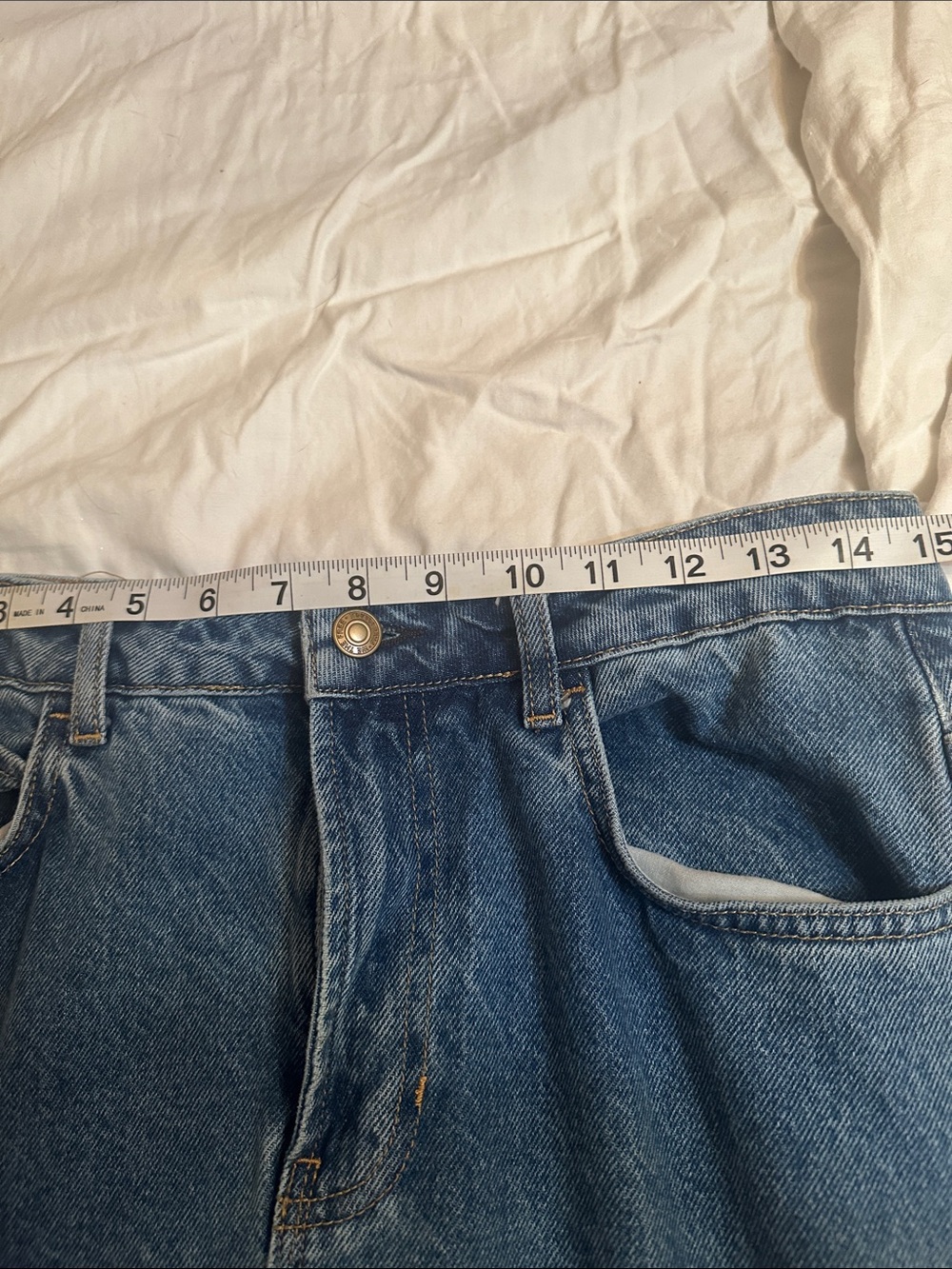 We The Free Two-Tone Blue Tiered Flared Dreamscape Jeans - Picture 4 of 6